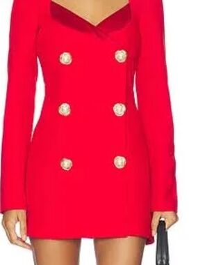 MAJORELLE Red Double-Breasted Blazer worn once size M